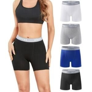 NWT ~ 4 Pack Women's Boxer Briefs Boy Shorts Panties Multicolor Underwear ~LARGE